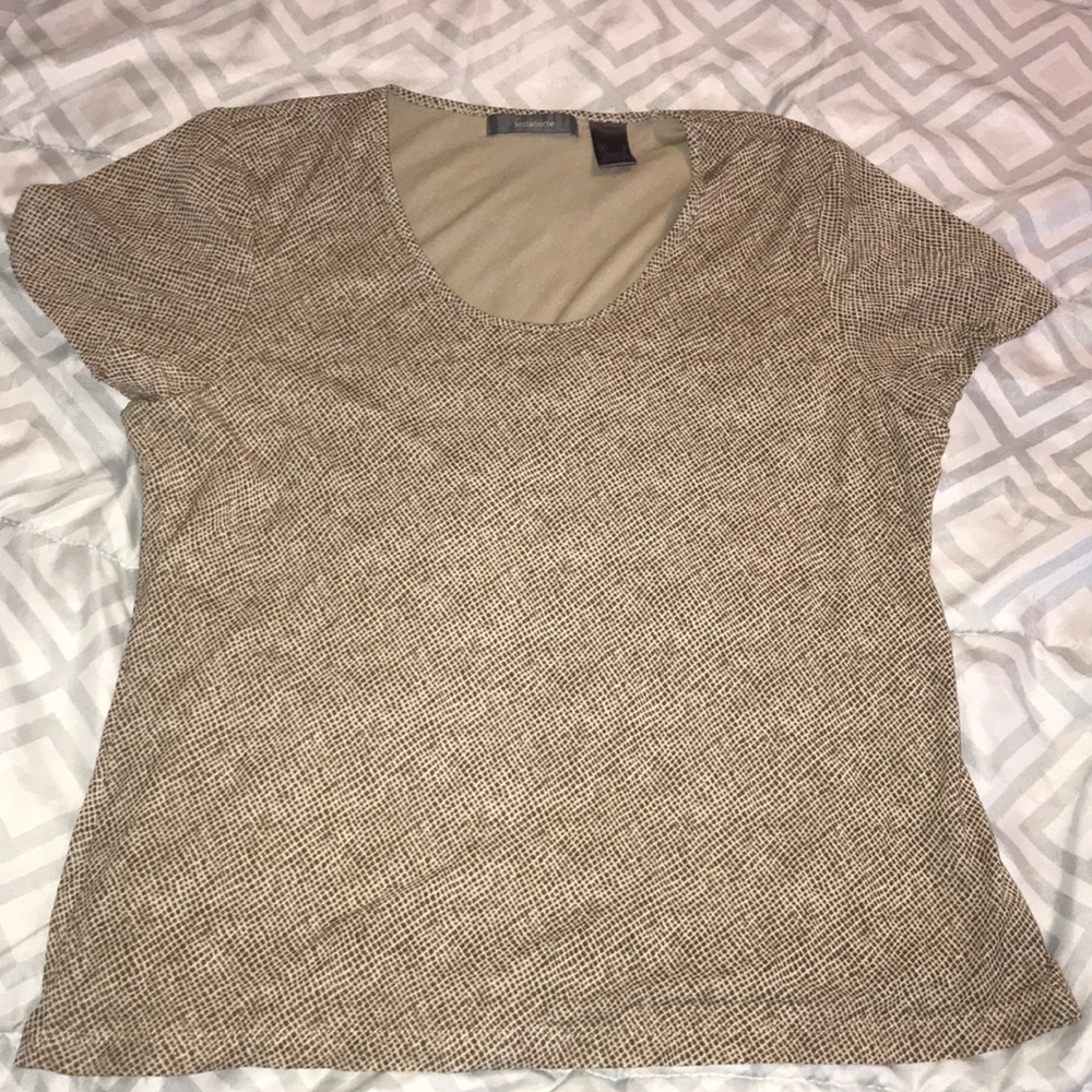 🌸 4x20 🌸LIZ CLAIBORNE ANIMAL PRINT TOP SIZE SZ L